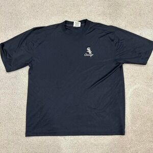 Lee Sport T-Shirt Men's Large Black‎ Short Sleeve Chicago White Sox Logo
